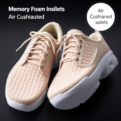 Sneakers with visible memory foam insoles