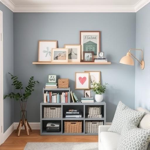 A tranquil area with personalized elements showing a unique self-care space.