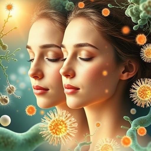 An artistic collage illustrating the concept of prebiotic skincare.