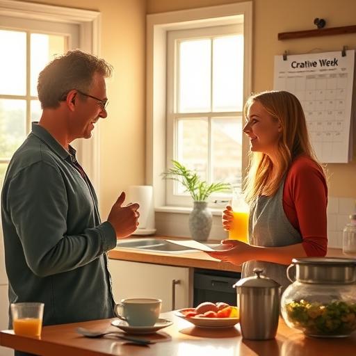 An early morning view where someone is practicing humor