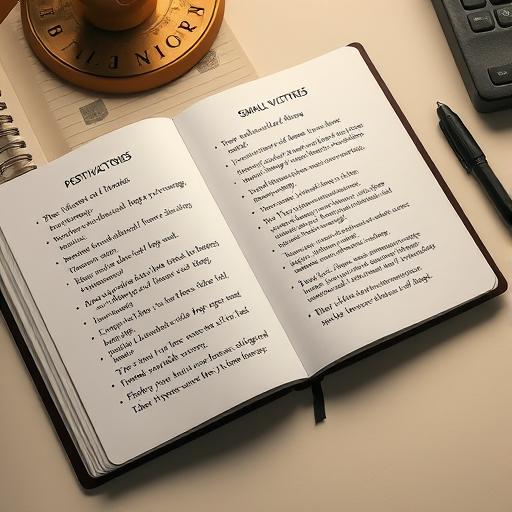 An open journal filled with positive affirmations
