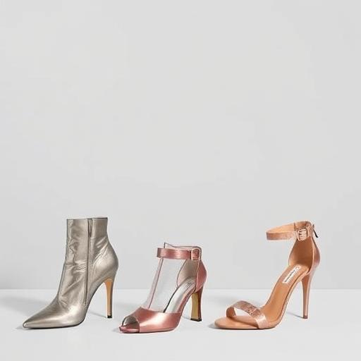 Collection of Metallic Footwear