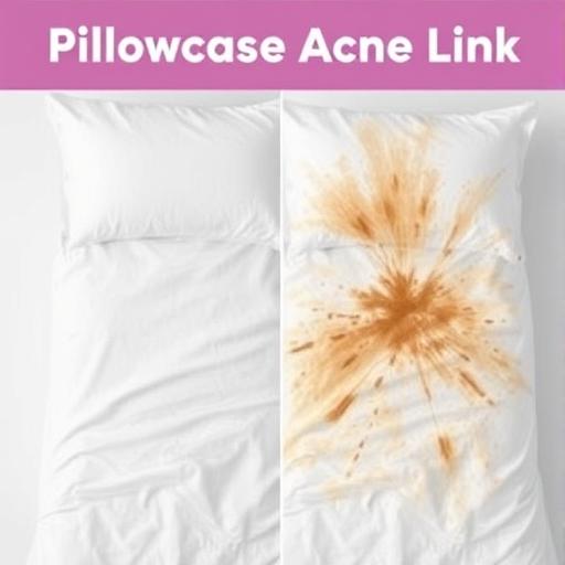 An image illustrating the concept of pillowcase acne.