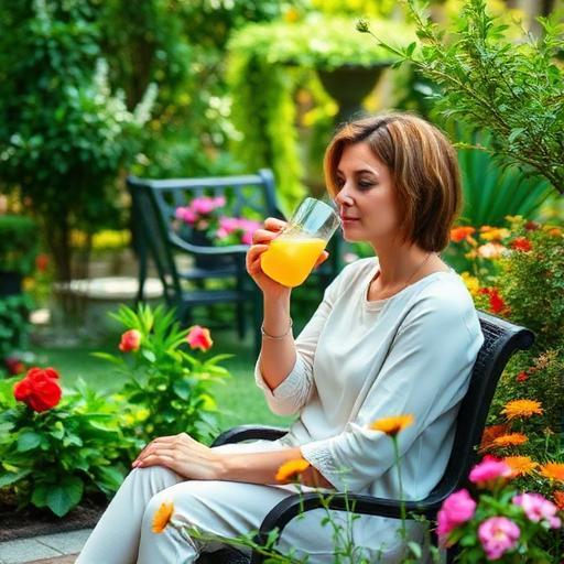 A tranquil garden setting