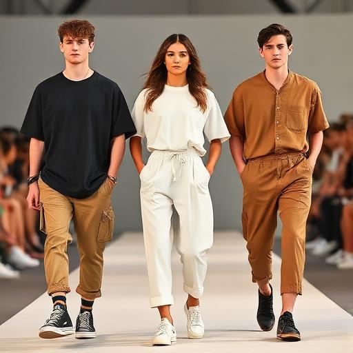 A blend of unisex fashion trends